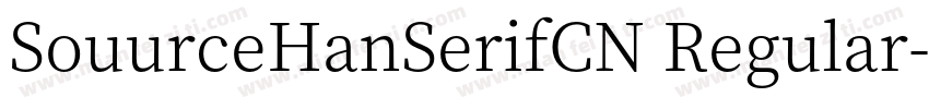SouurceHanSerifCN Regular字体转换
